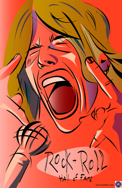 Illustration steven tyler caricature. Illustration